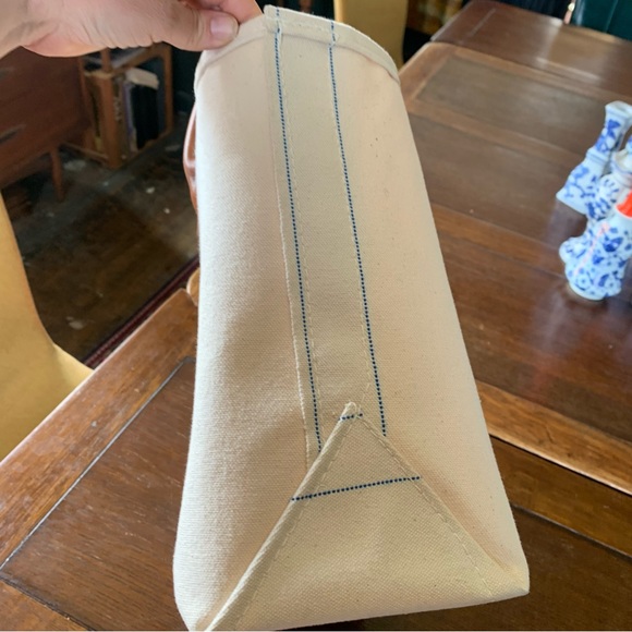 LL Bean canvas Leather Boat Tote - Rare - Picture 4 of 7